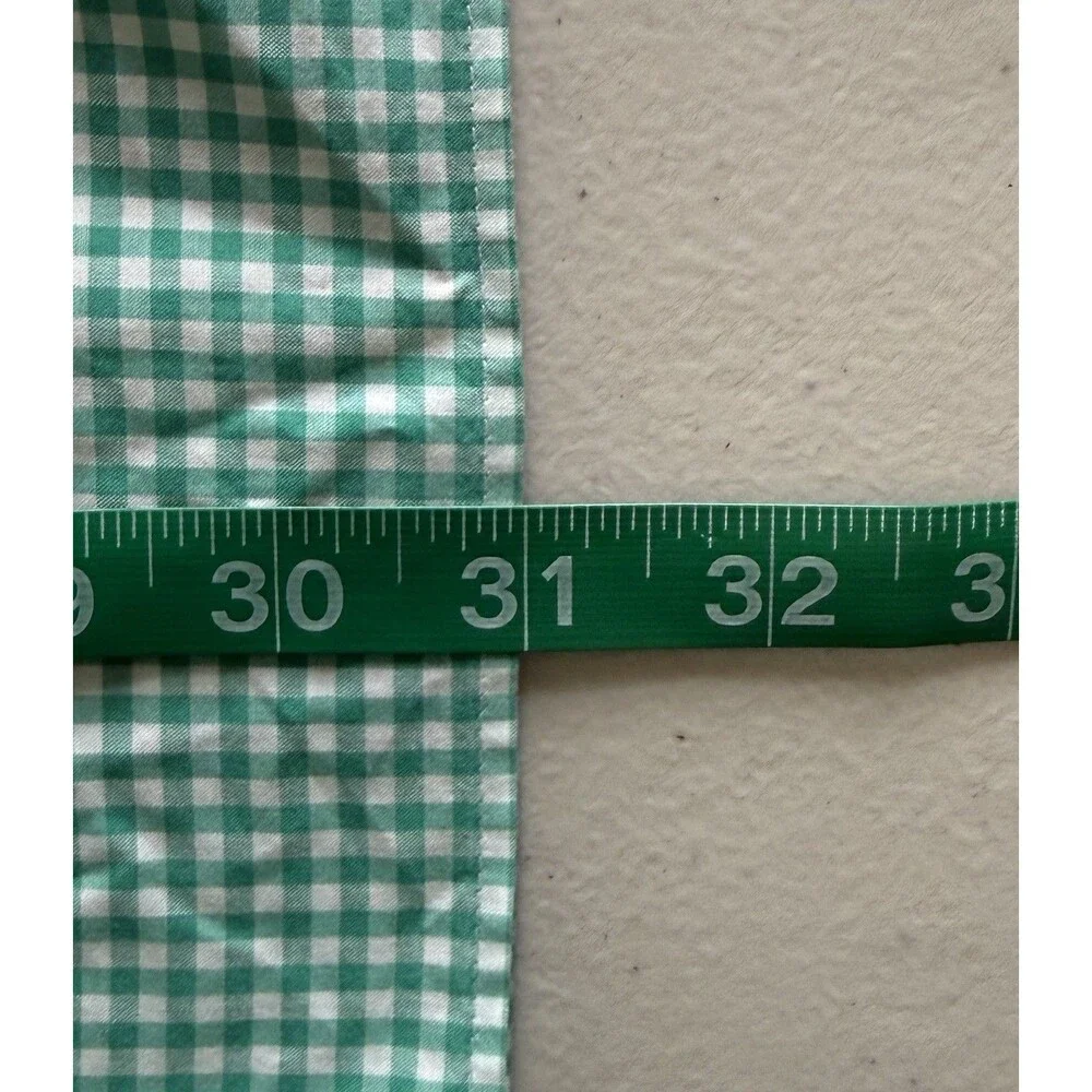 J Crew Ludlow Mens Size Lg Green Gingham Premium Dress Shirt‎ Button Down Preppy